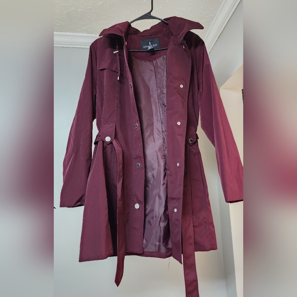 London Fog Trench Coat with Hood